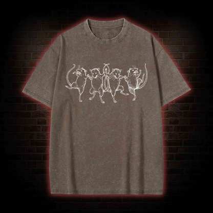 Dancing Rats Washed T-shirt
