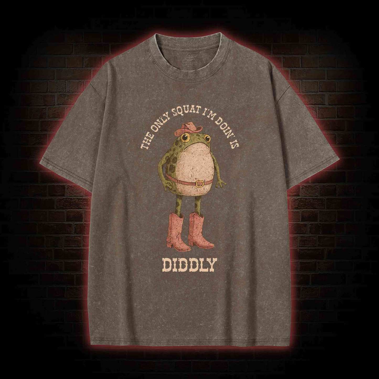 The Only Squat I'm Doin' is Diddly Washed T-shirt