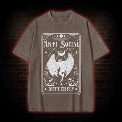 Mothman Tarot Card Washed T-shirt