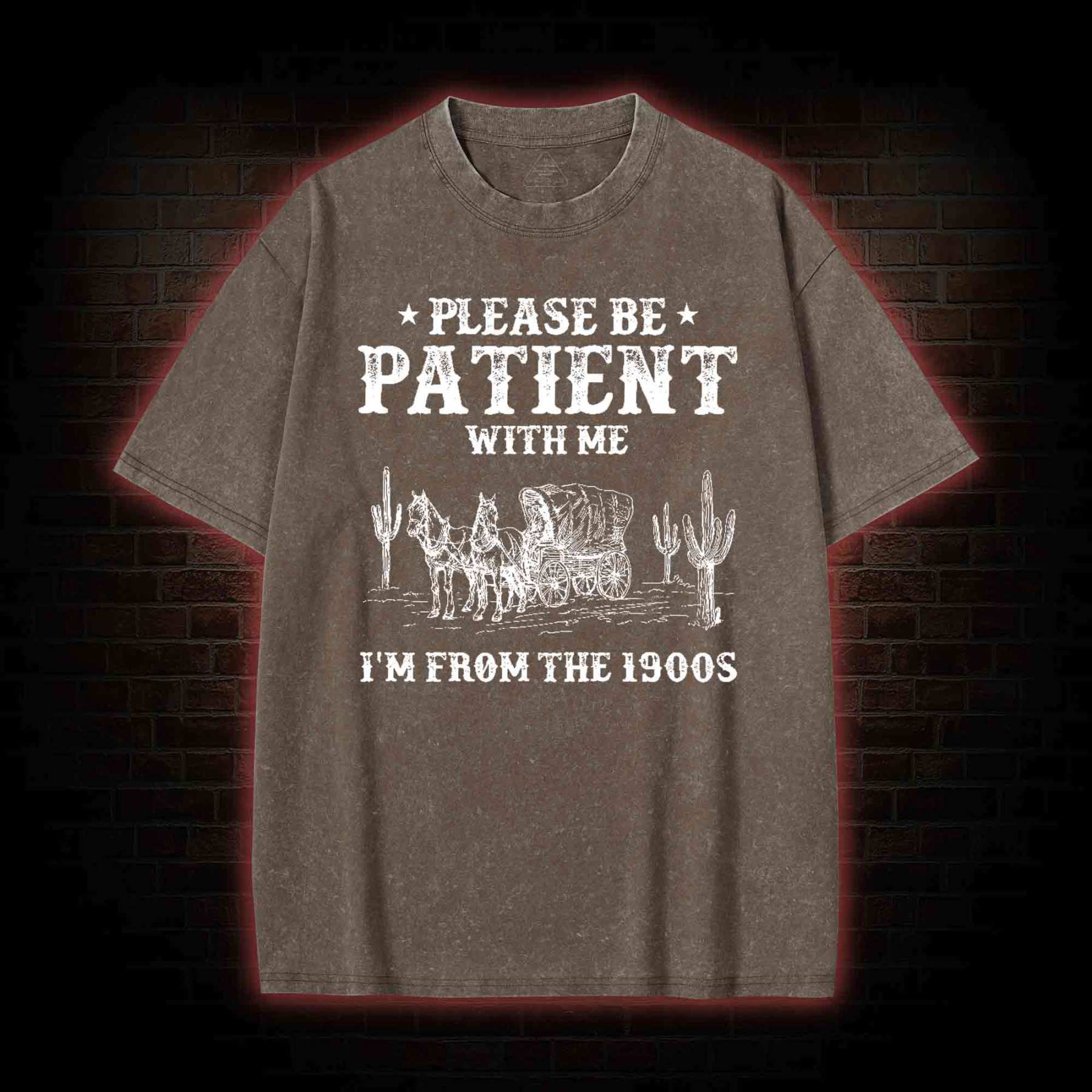 Please be Patient with Me I'm from the 1900s Washed T-shirt