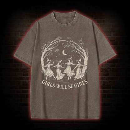 Girls will be Girls Washed T-shirt