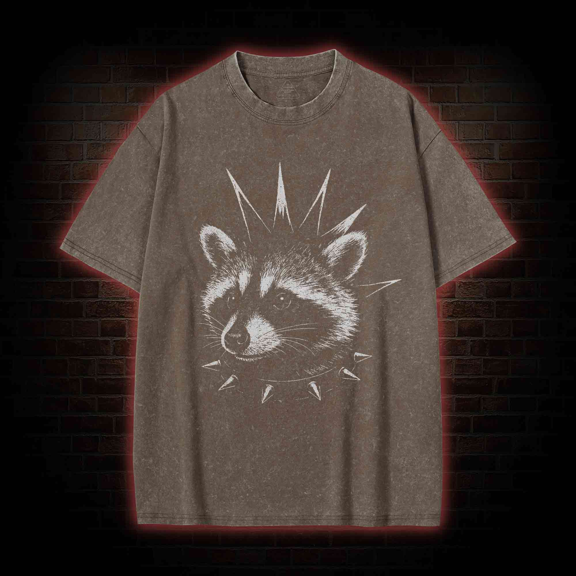 Punk Raccoon Washed T-shirt