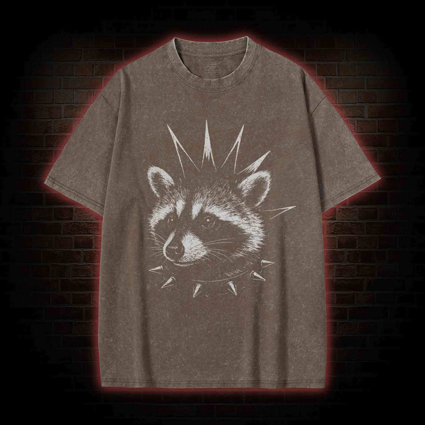 Punk Raccoon Washed T-shirt