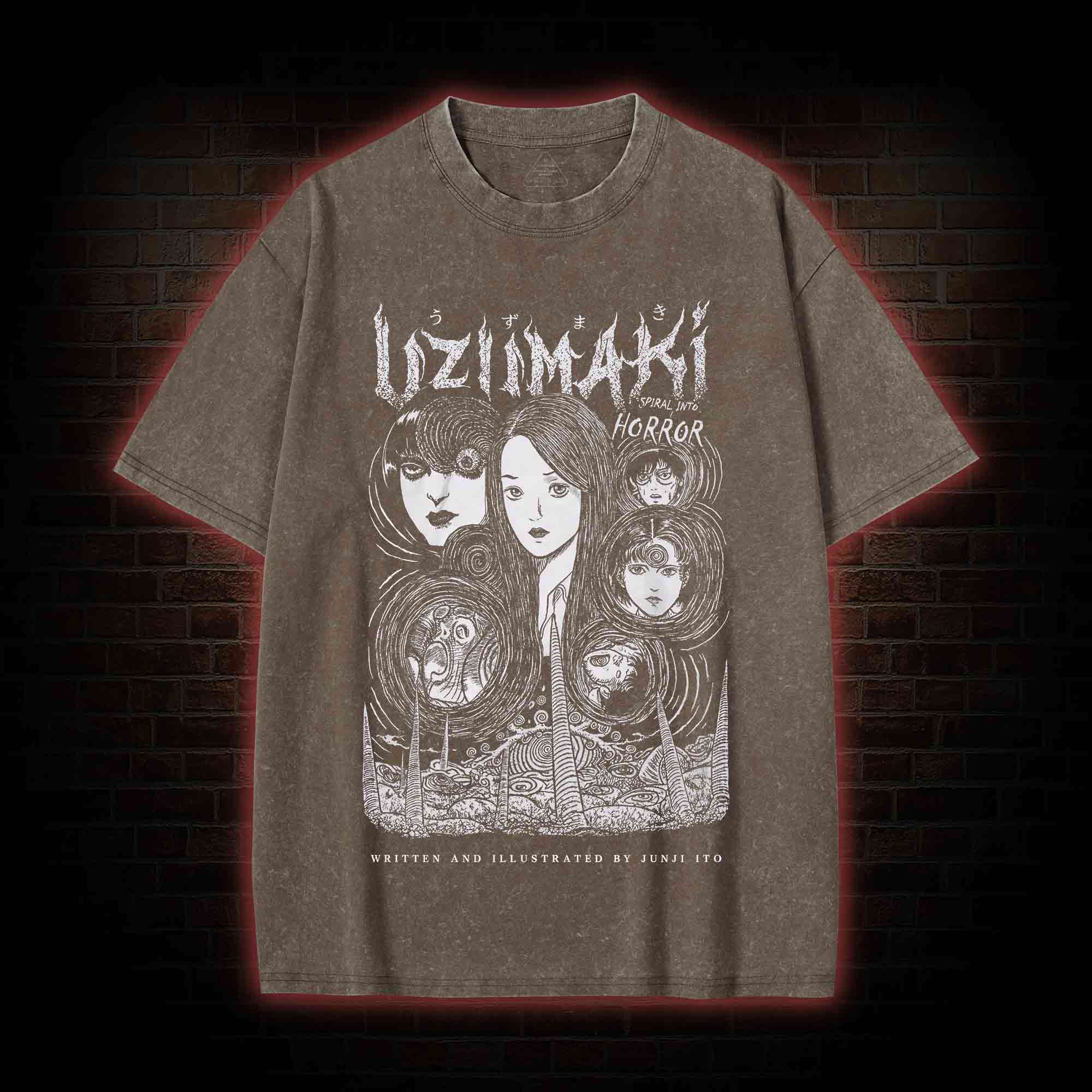 Creepy Girl Washed T-shirt