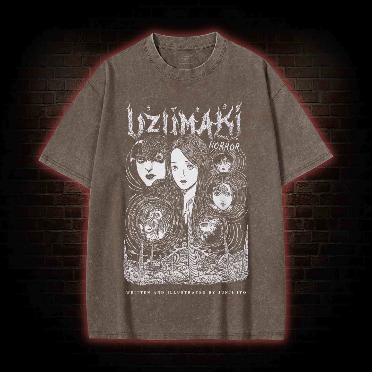 Creepy Girl Washed T-shirt