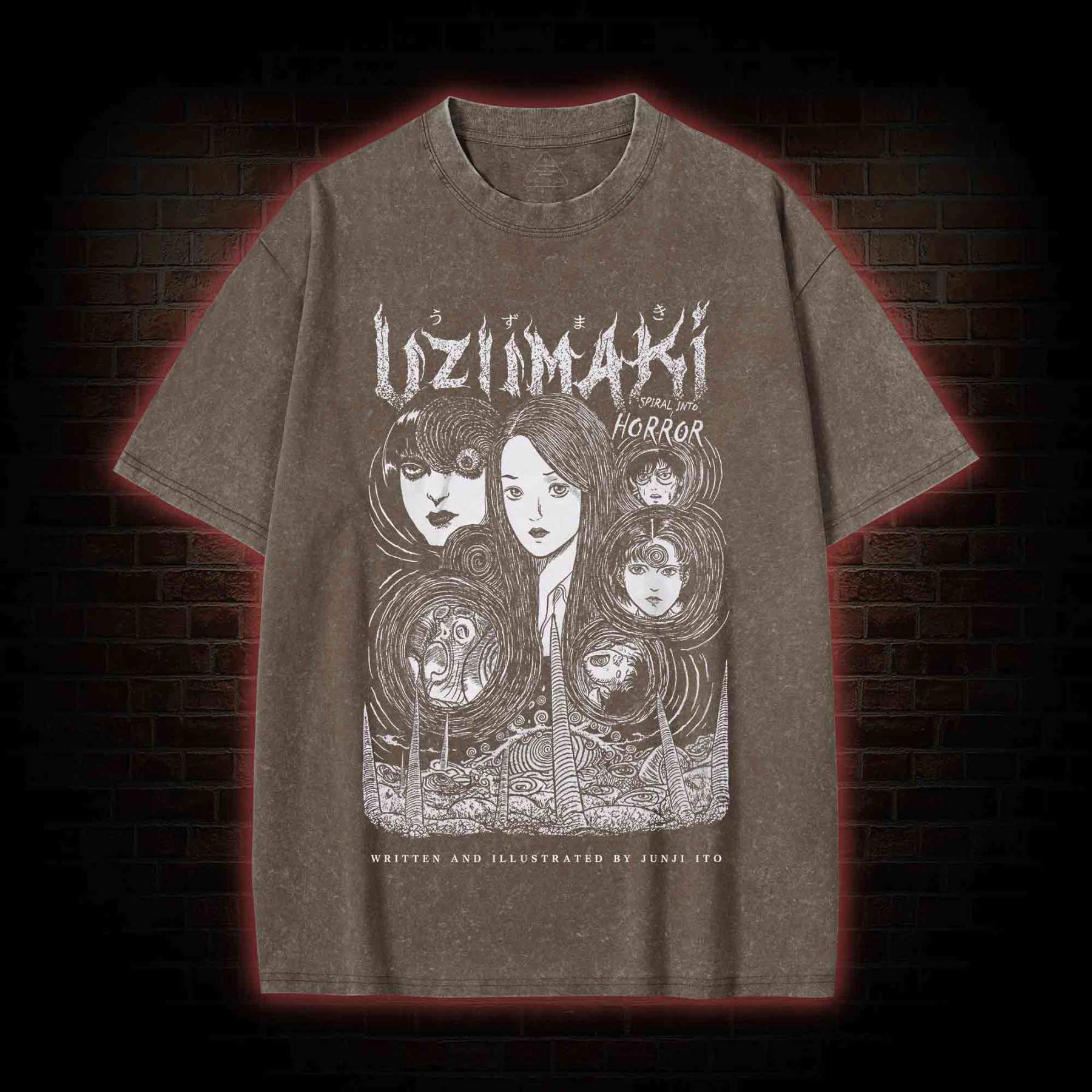 Creepy Girl Washed T-shirt