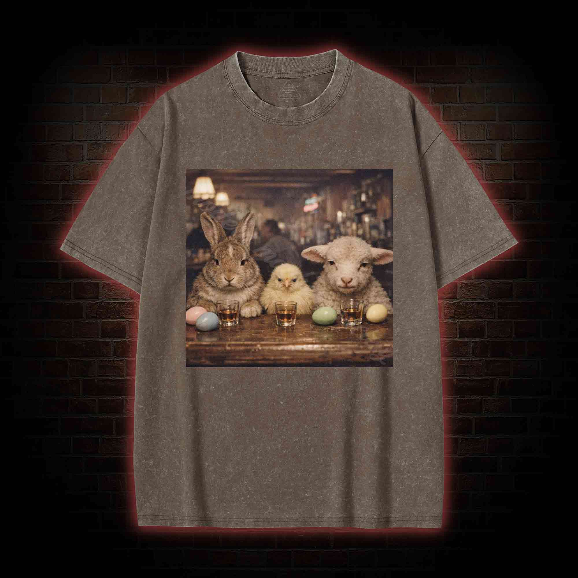 Animal Meme Washed T-shirt
