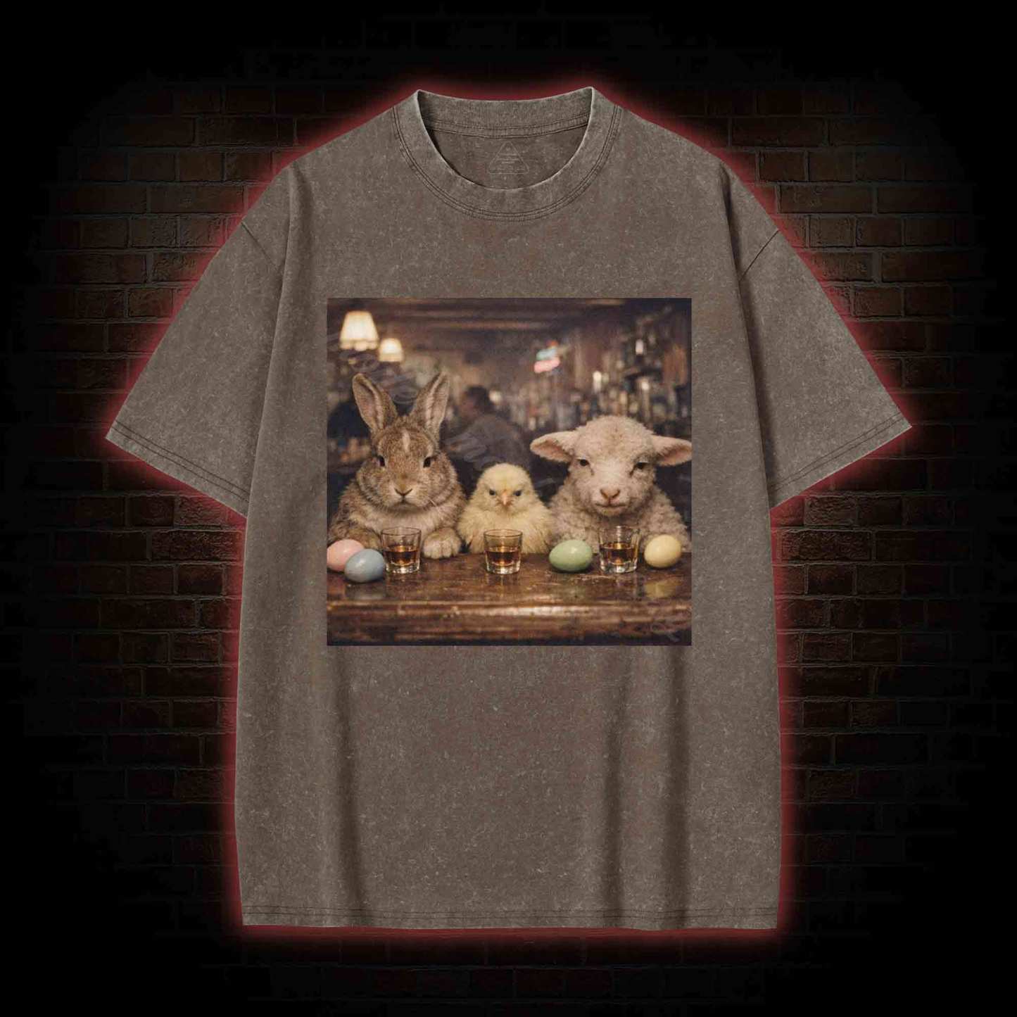 Animal Meme Washed T-shirt