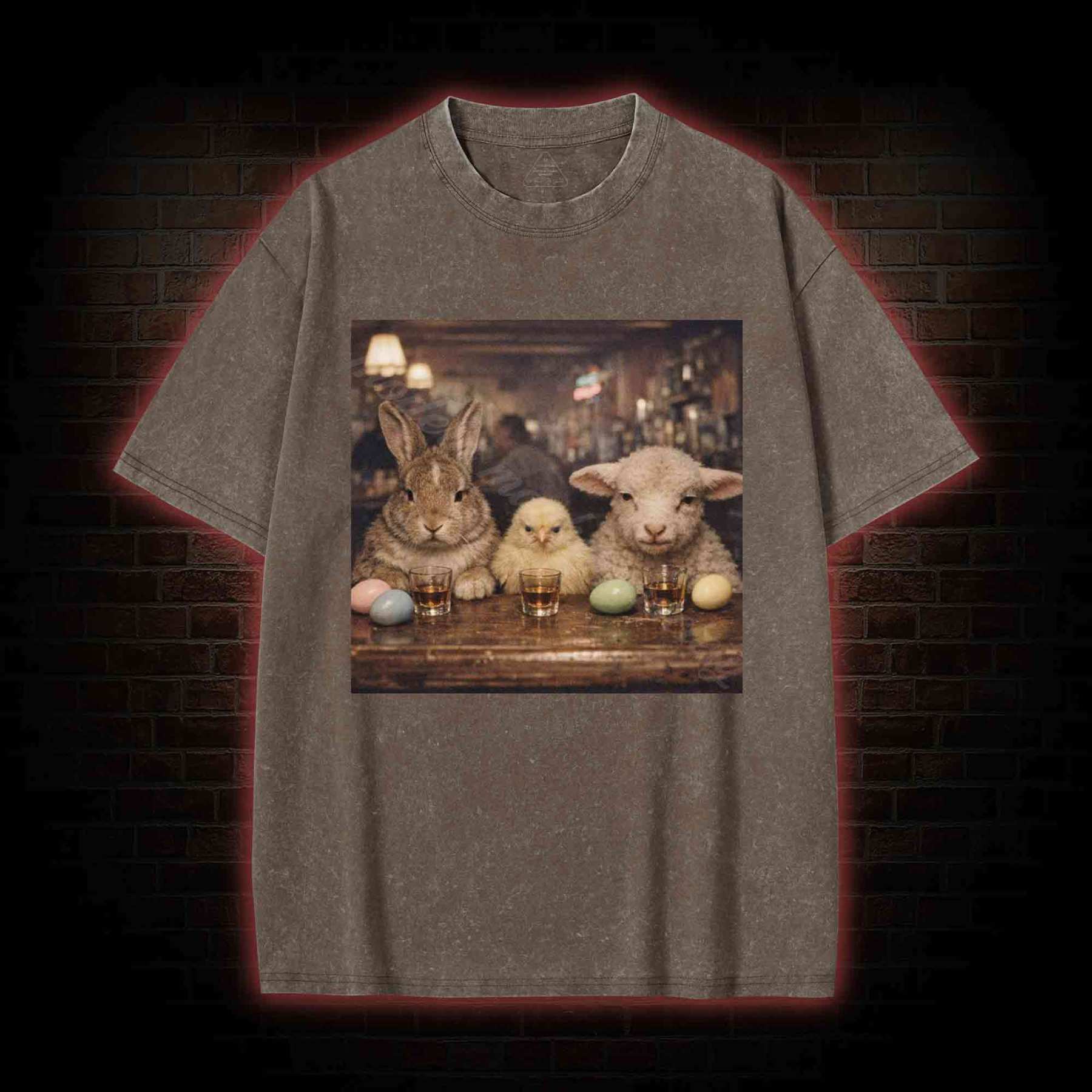 Animal Meme Washed T-shirt