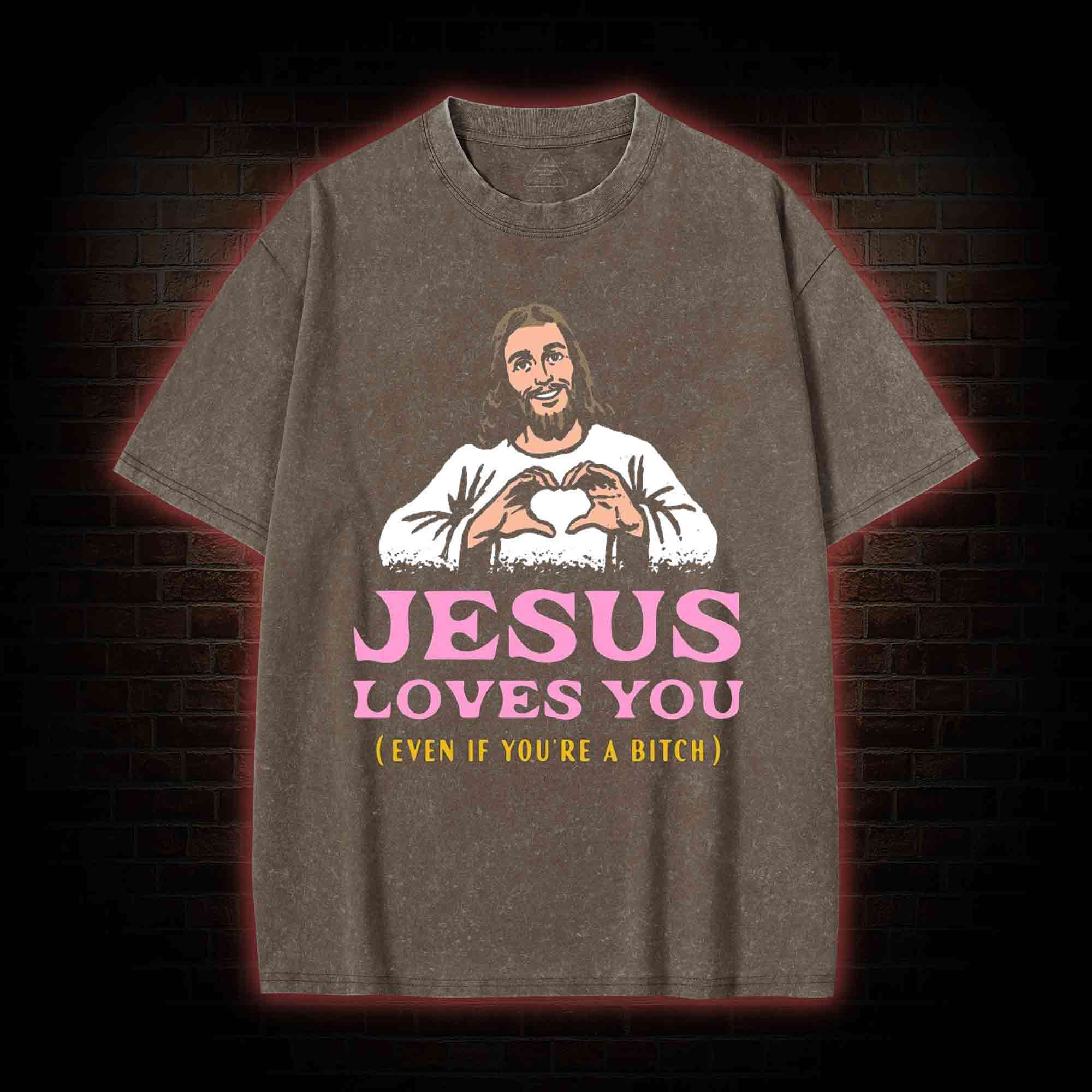 Jesus Loves You Washed T-shirt