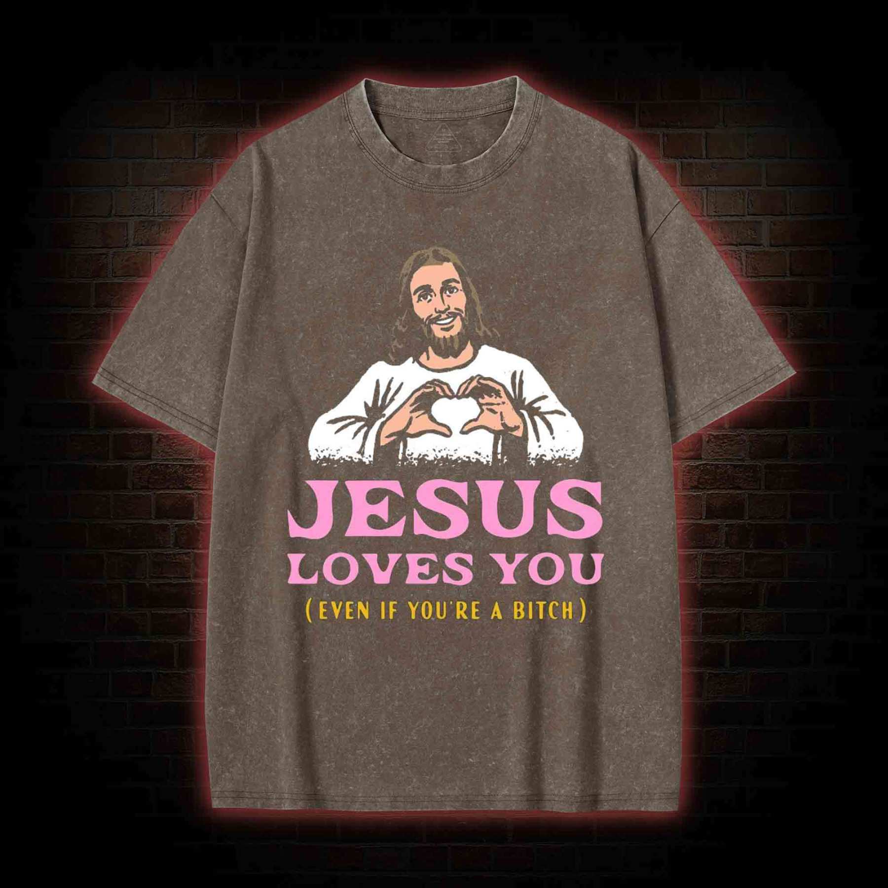 Jesus Loves You Washed T-shirt