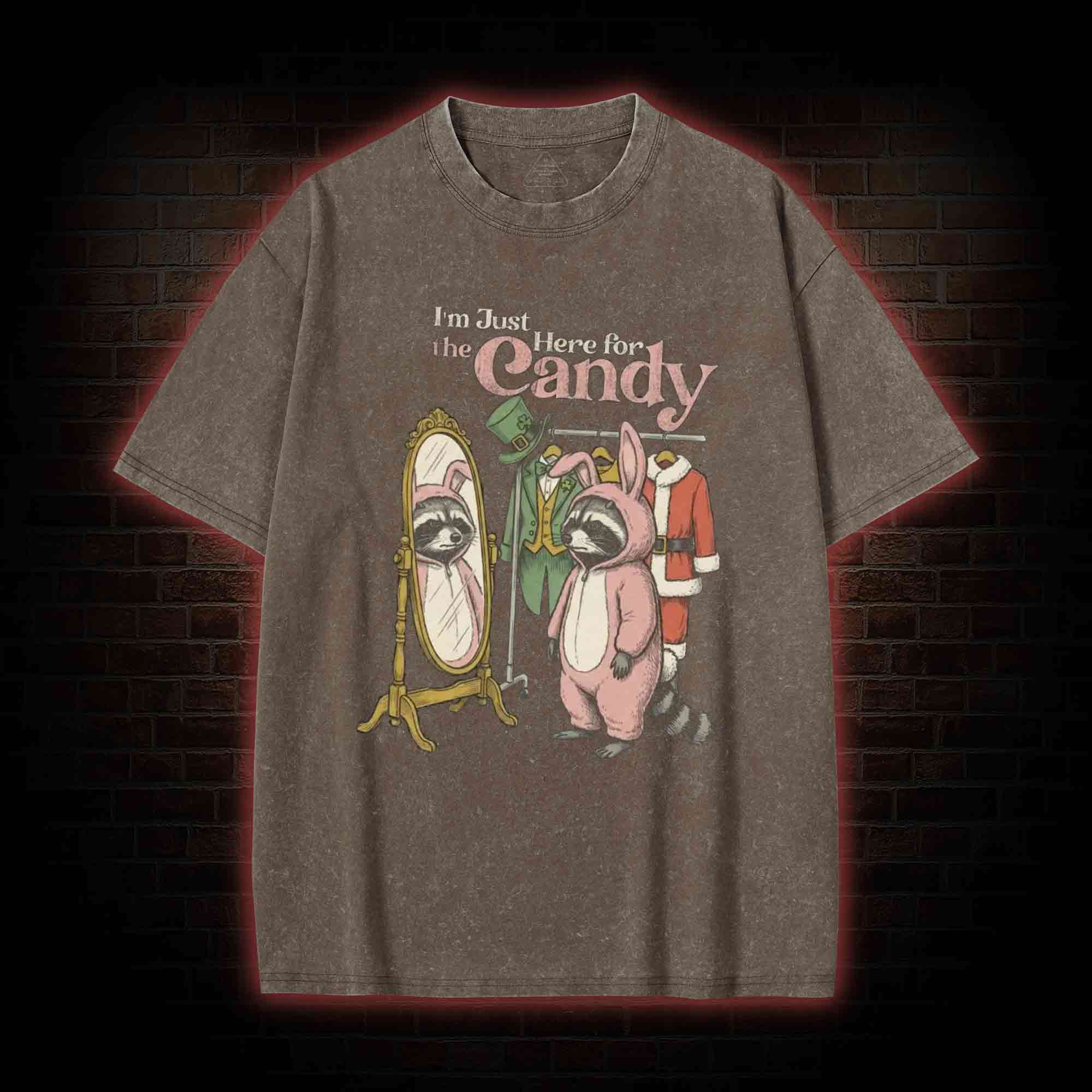 I'm Only Doing This for the Candy Washed T-shirt
