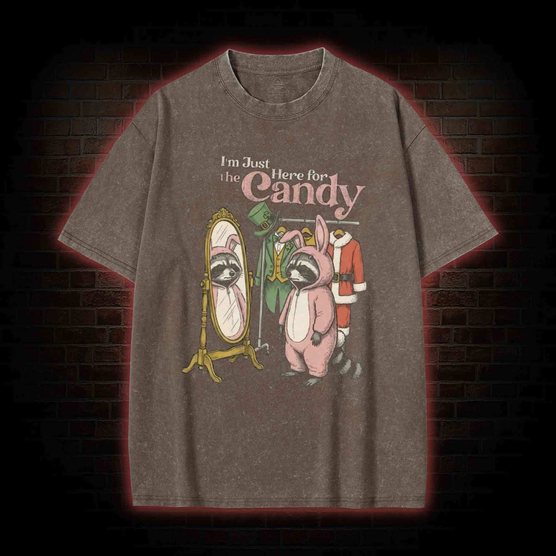 I'm Only Doing This for the Candy Washed T-shirt