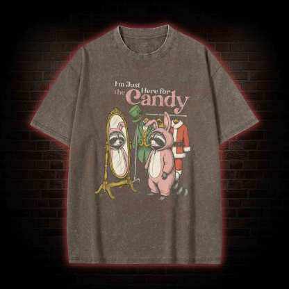 I'm Only Doing This for the Candy Washed T-shirt