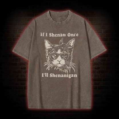 If I Shenan Once I'll Shenanigan Washed T-shirt