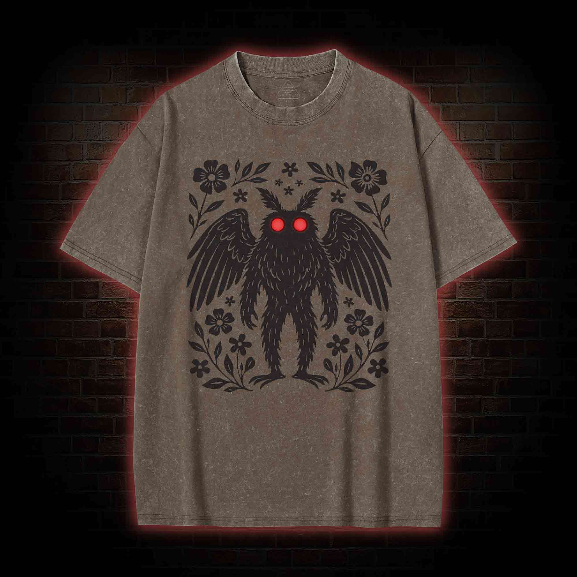Mothman Cryptid Washed T-shirt