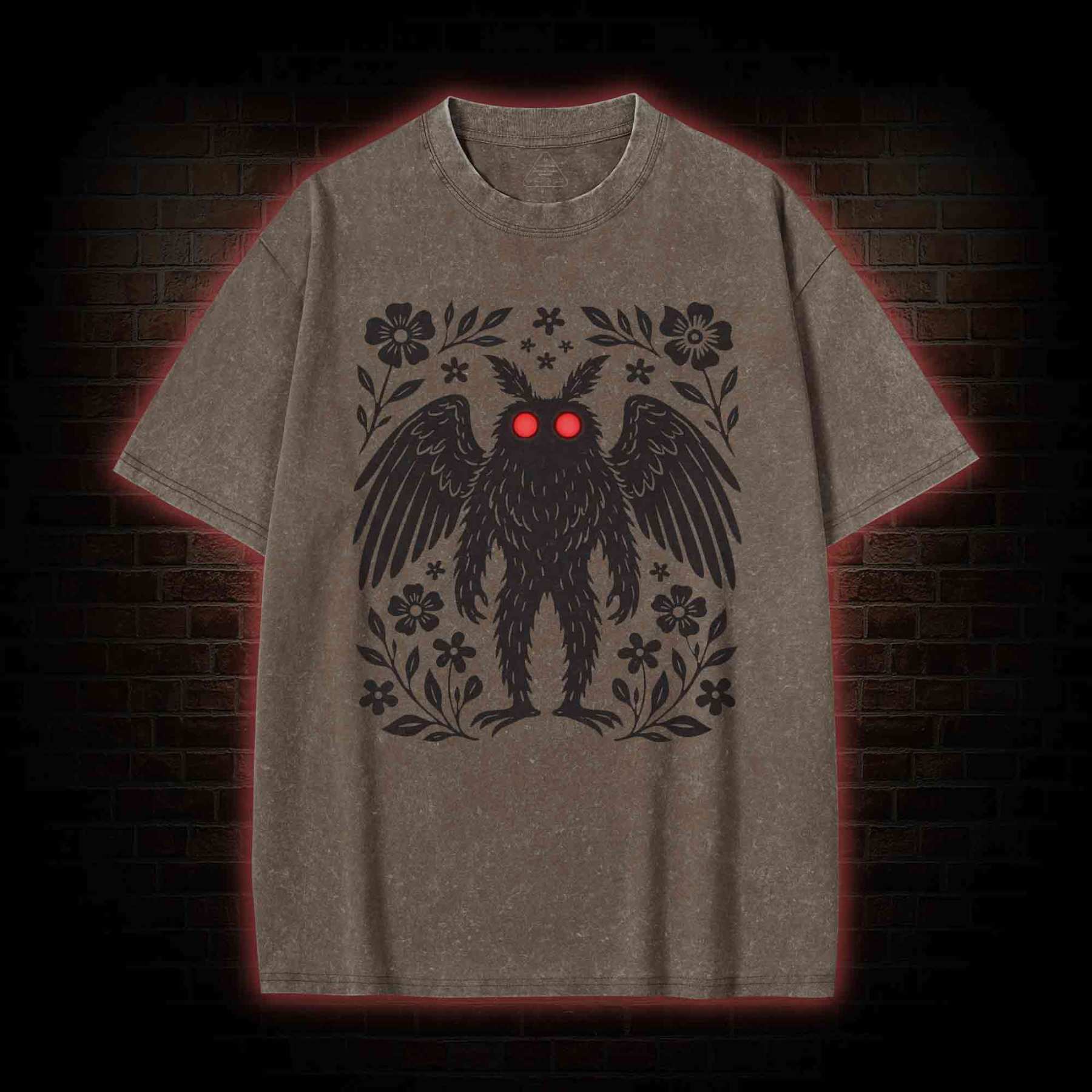 Mothman Cryptid Washed T-shirt