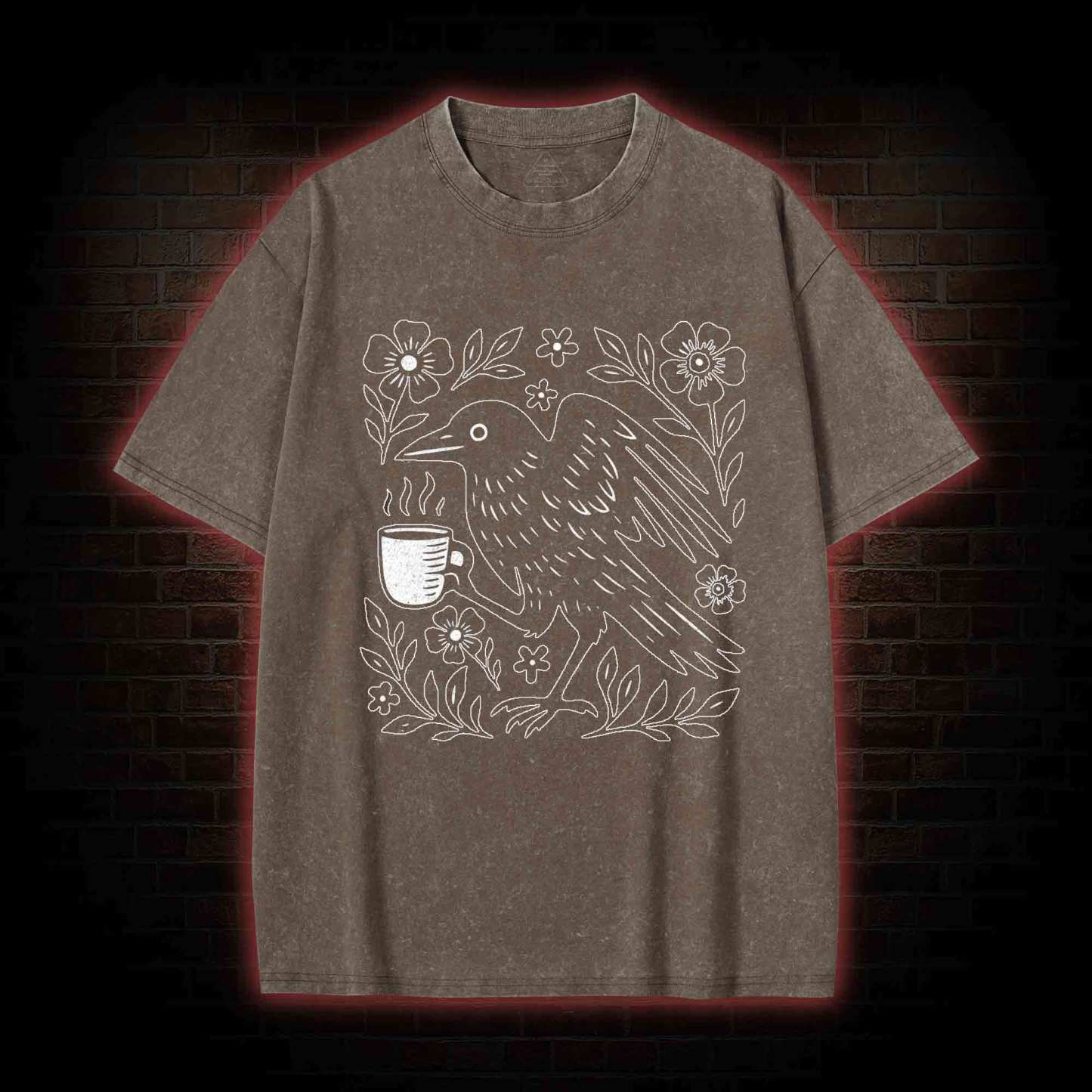 Bird Coffee Washed T-shirt