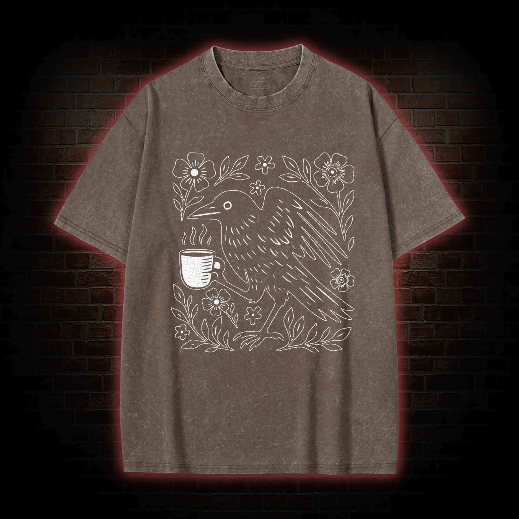 Bird Coffee Washed T-shirt