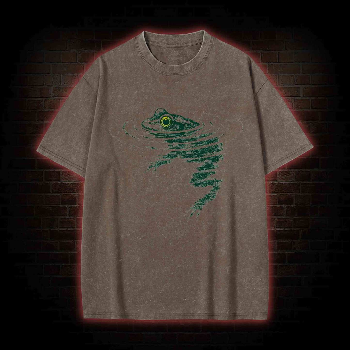 Frog Swimming Washed T-shirt