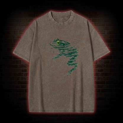 Frog Swimming Washed T-shirt