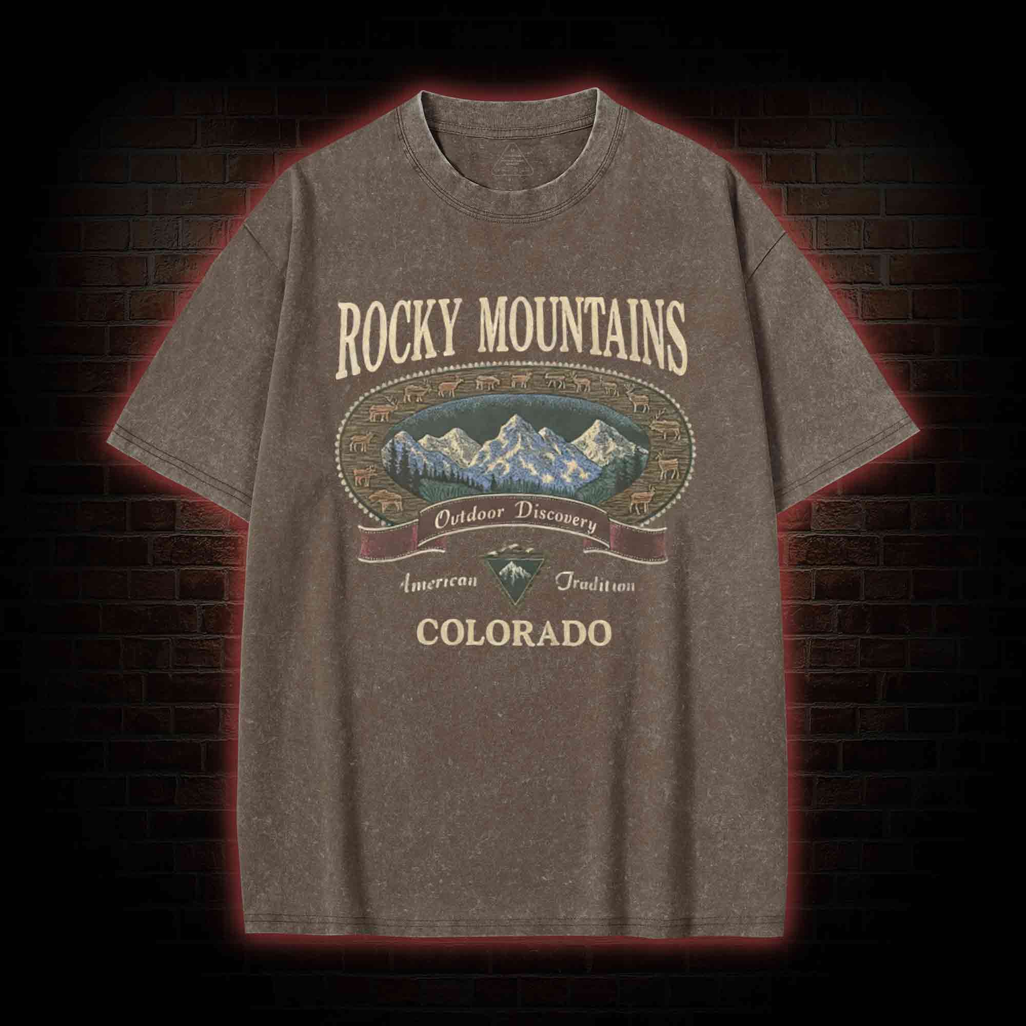 Vintage Rocky Mountains Colorado Washed T-shirt