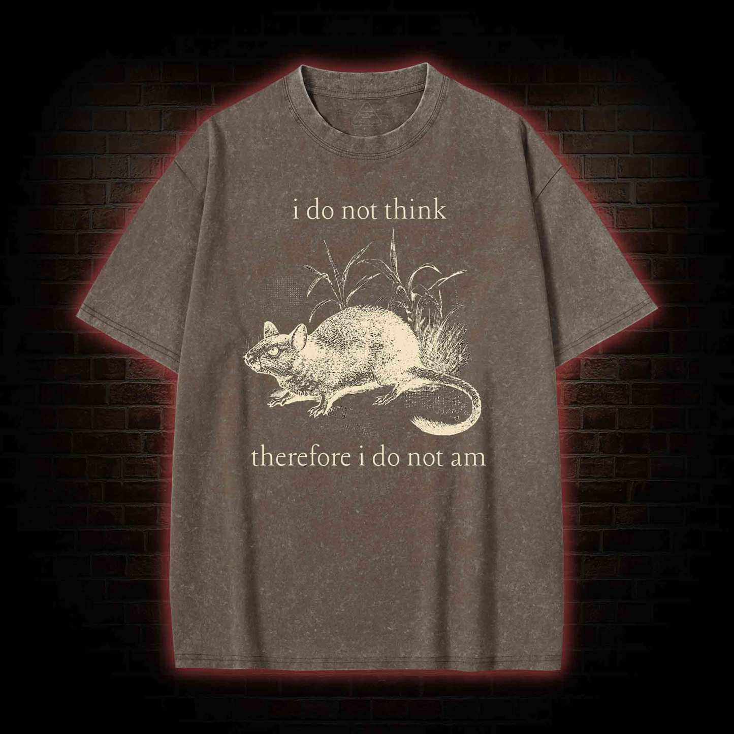 Funny Rat Washed T-shirt