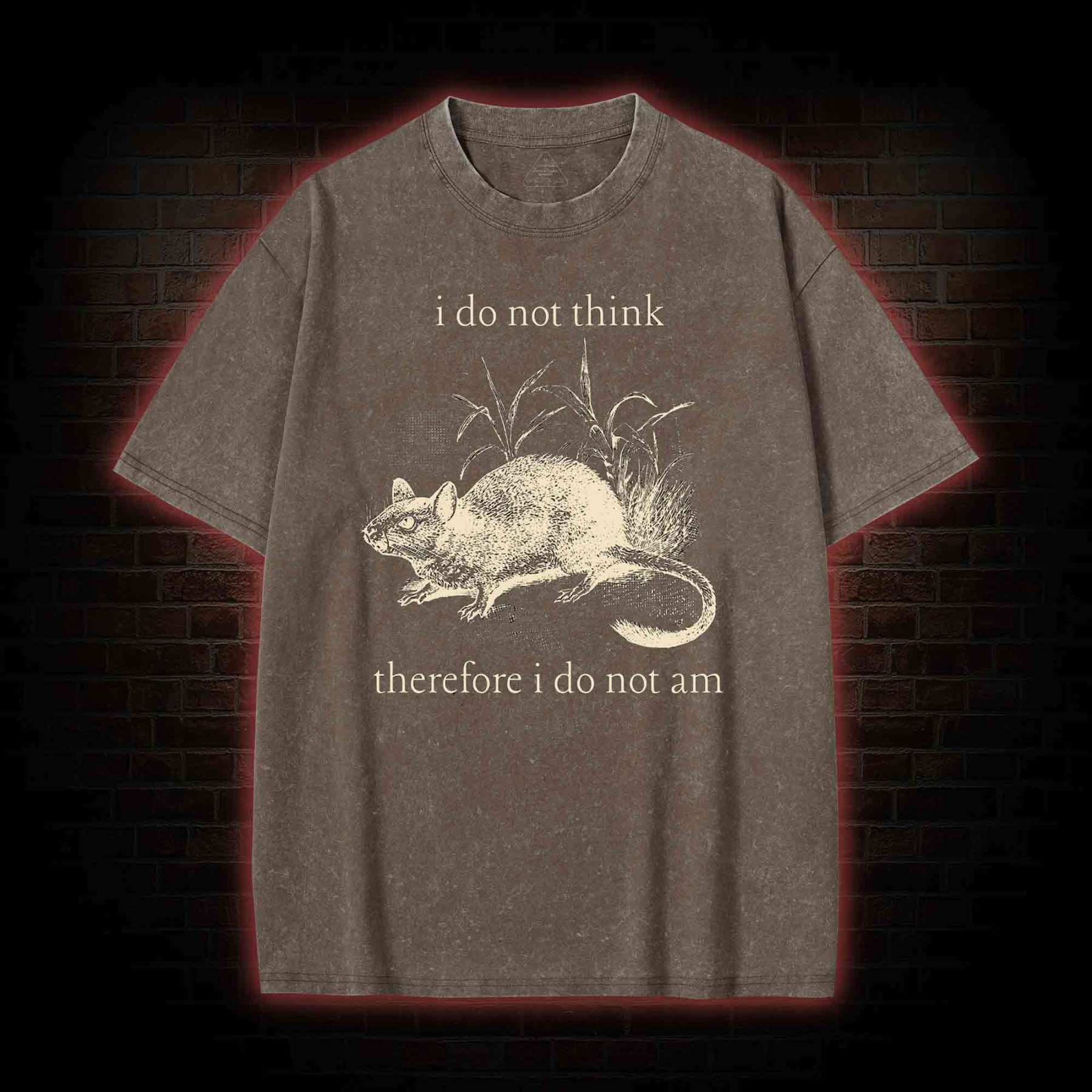 Funny Rat Washed T-shirt