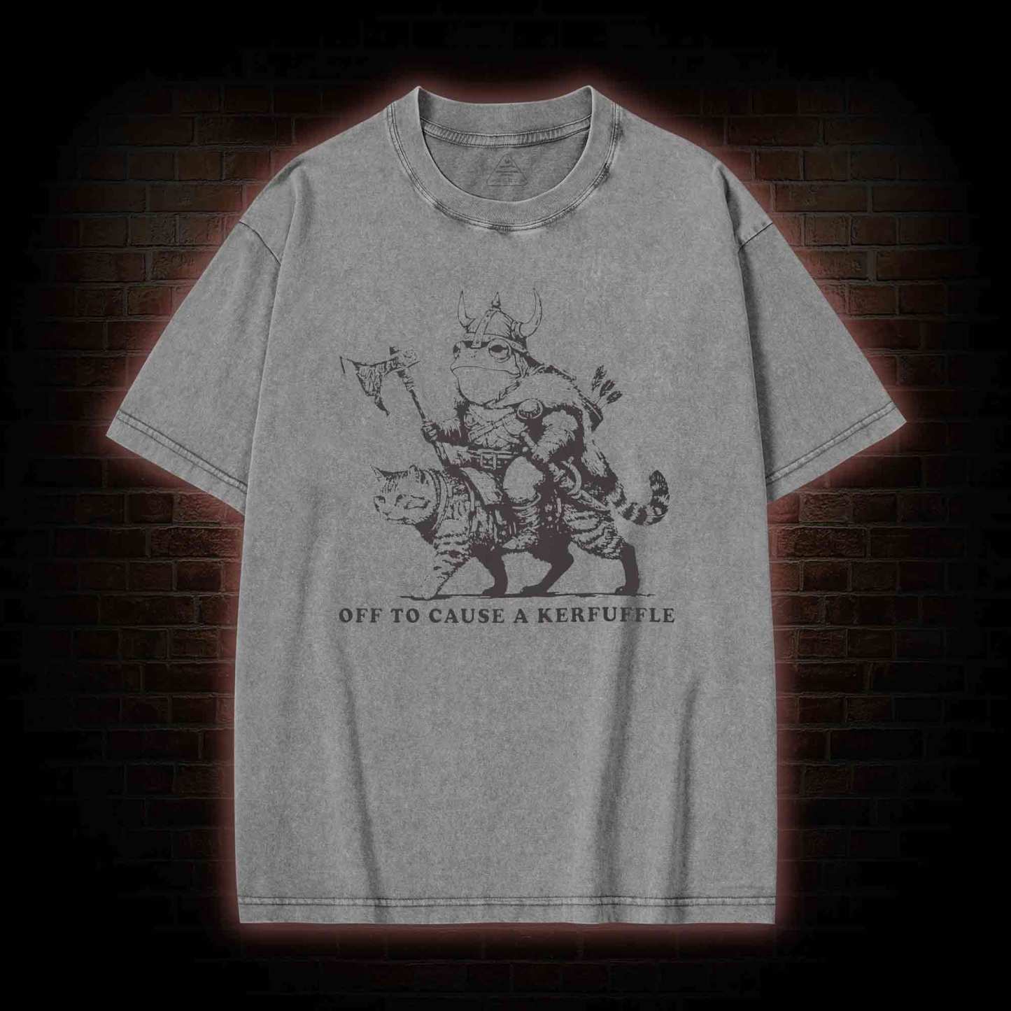 Off to Cause a Kerfuffle Washed T-shirt