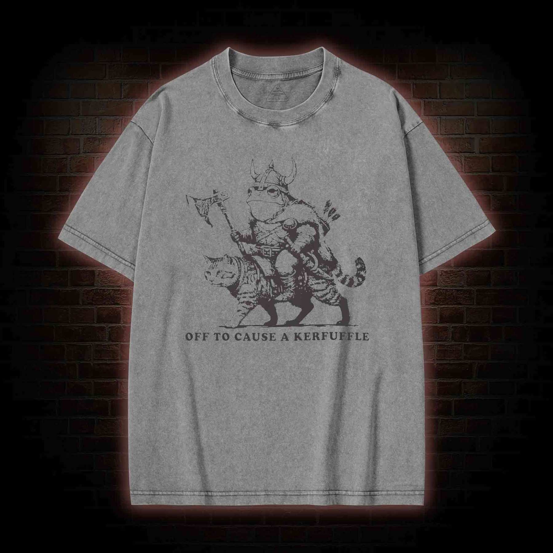 Off to Cause a Kerfuffle Washed T-shirt