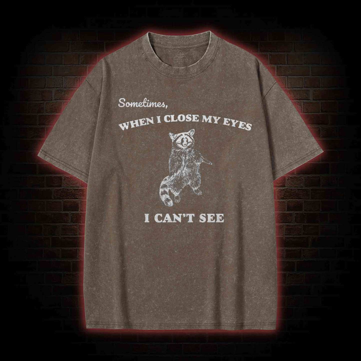 Sometimes When I Close My Eyes I Can't See Washed T-shirt