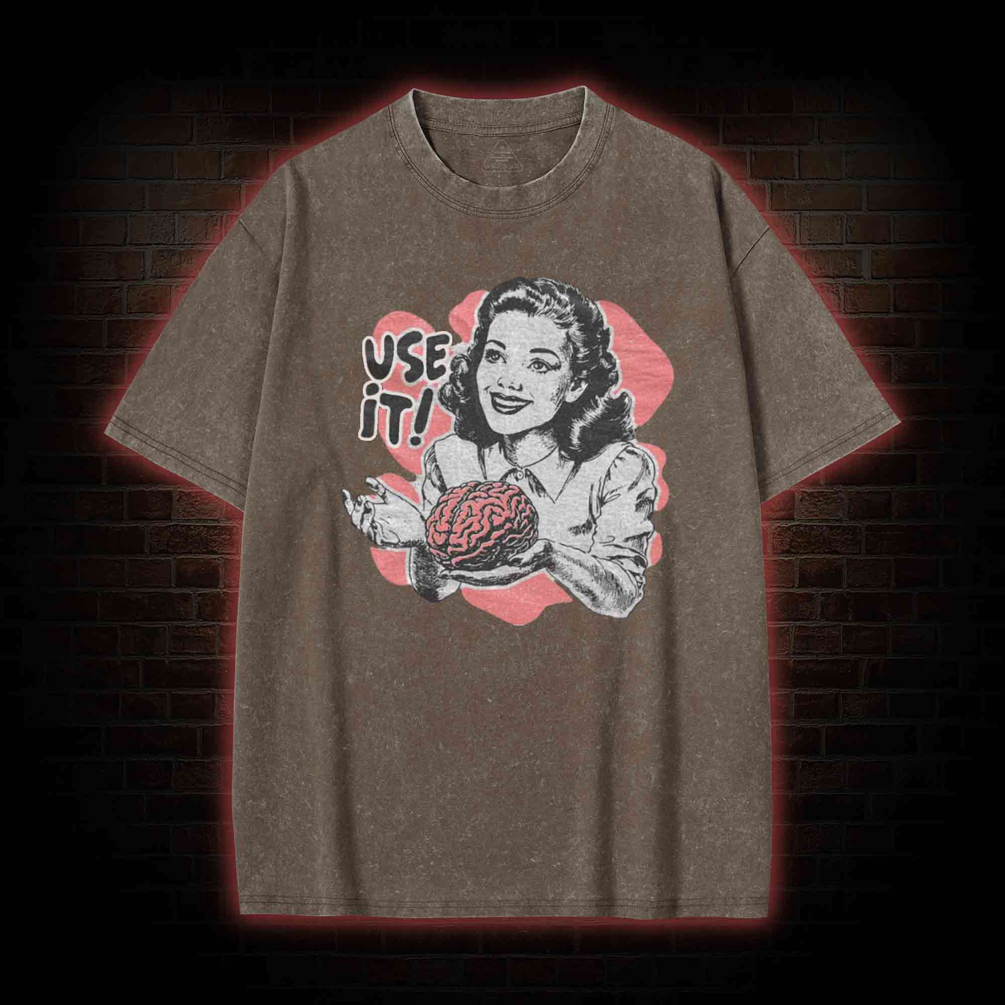 Use Your Brain Aesthetic Washed T-shirt