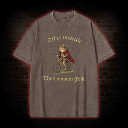 Chaotic Frog Meme Washed T-shirt