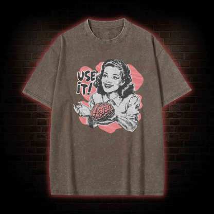 Use Your Brain Aesthetic Washed T-shirt