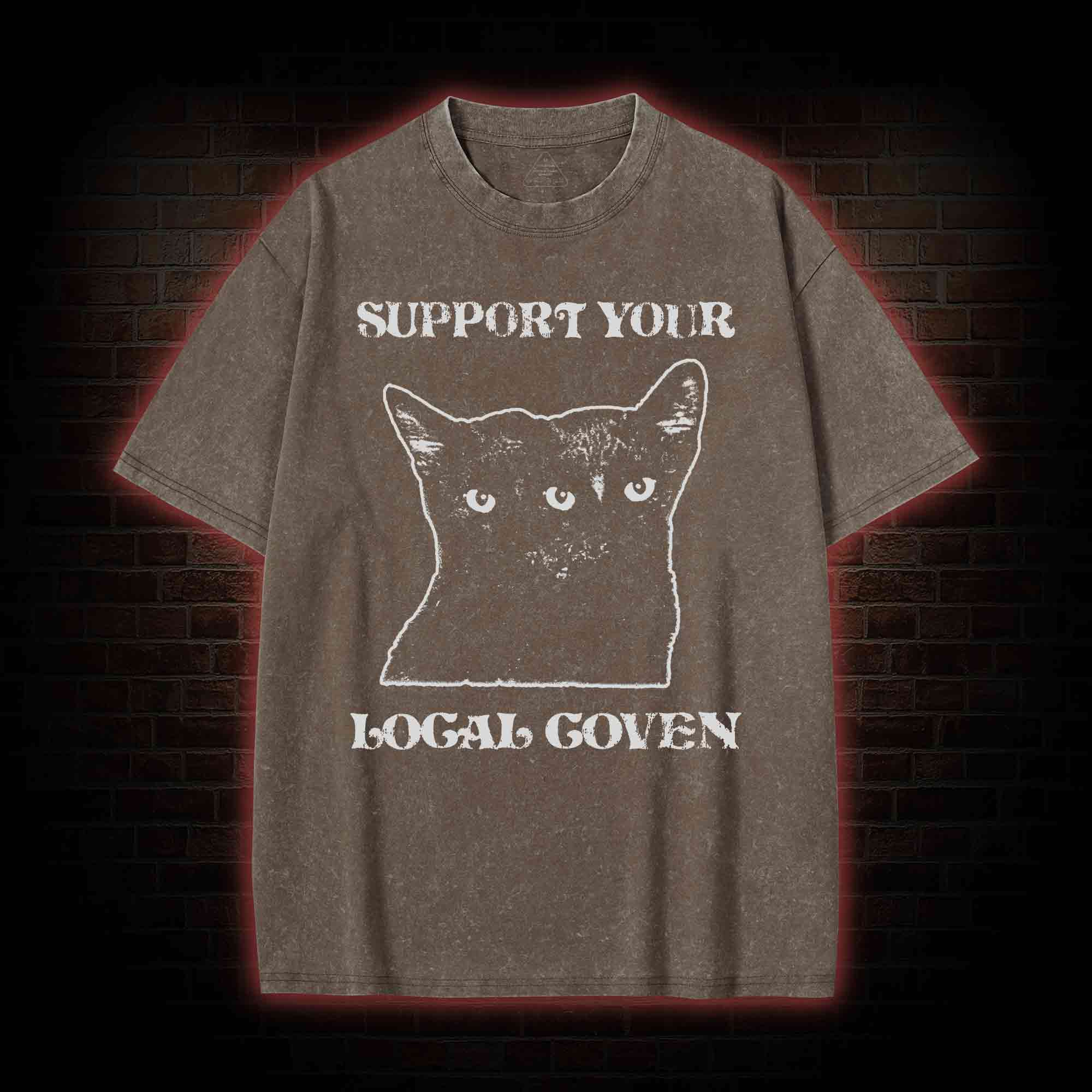  Support Your Local Coven Washed T-shirt