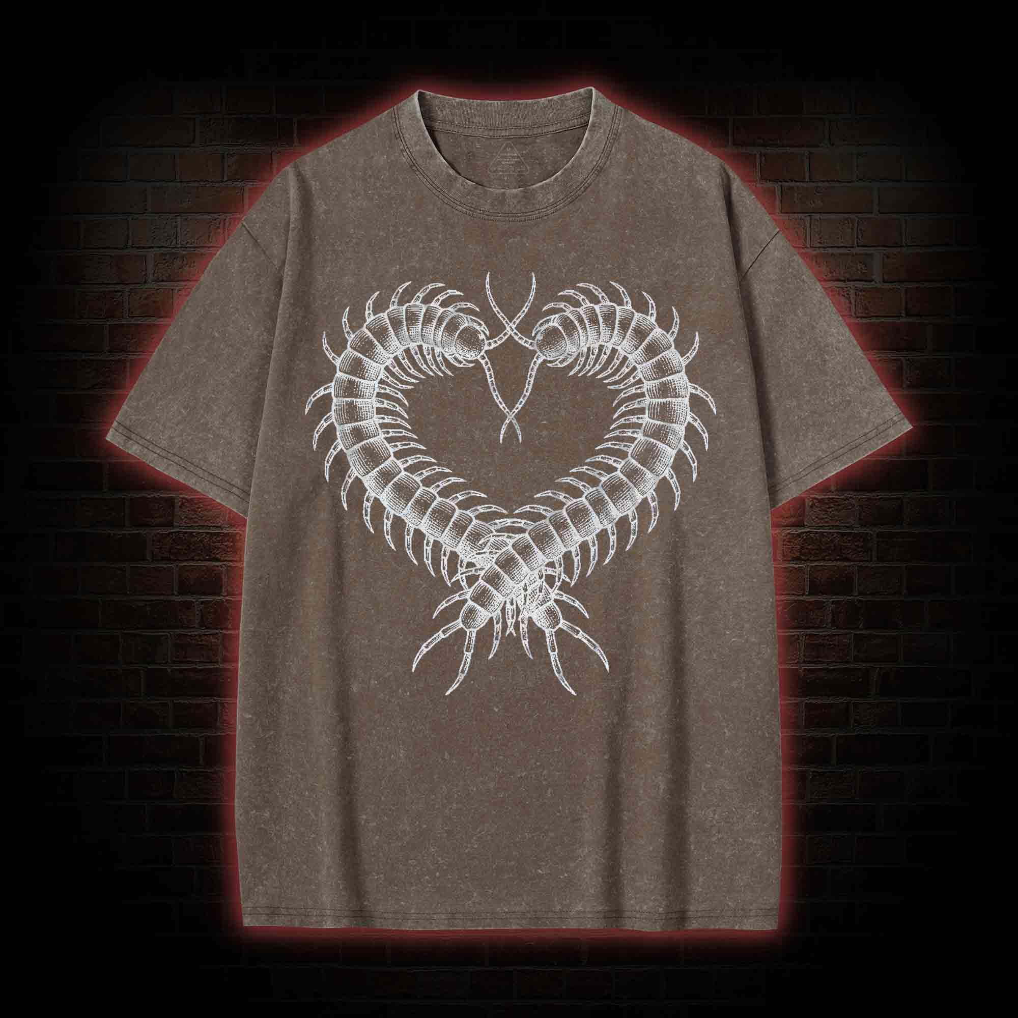 Centipede Heart Washed T-shirt