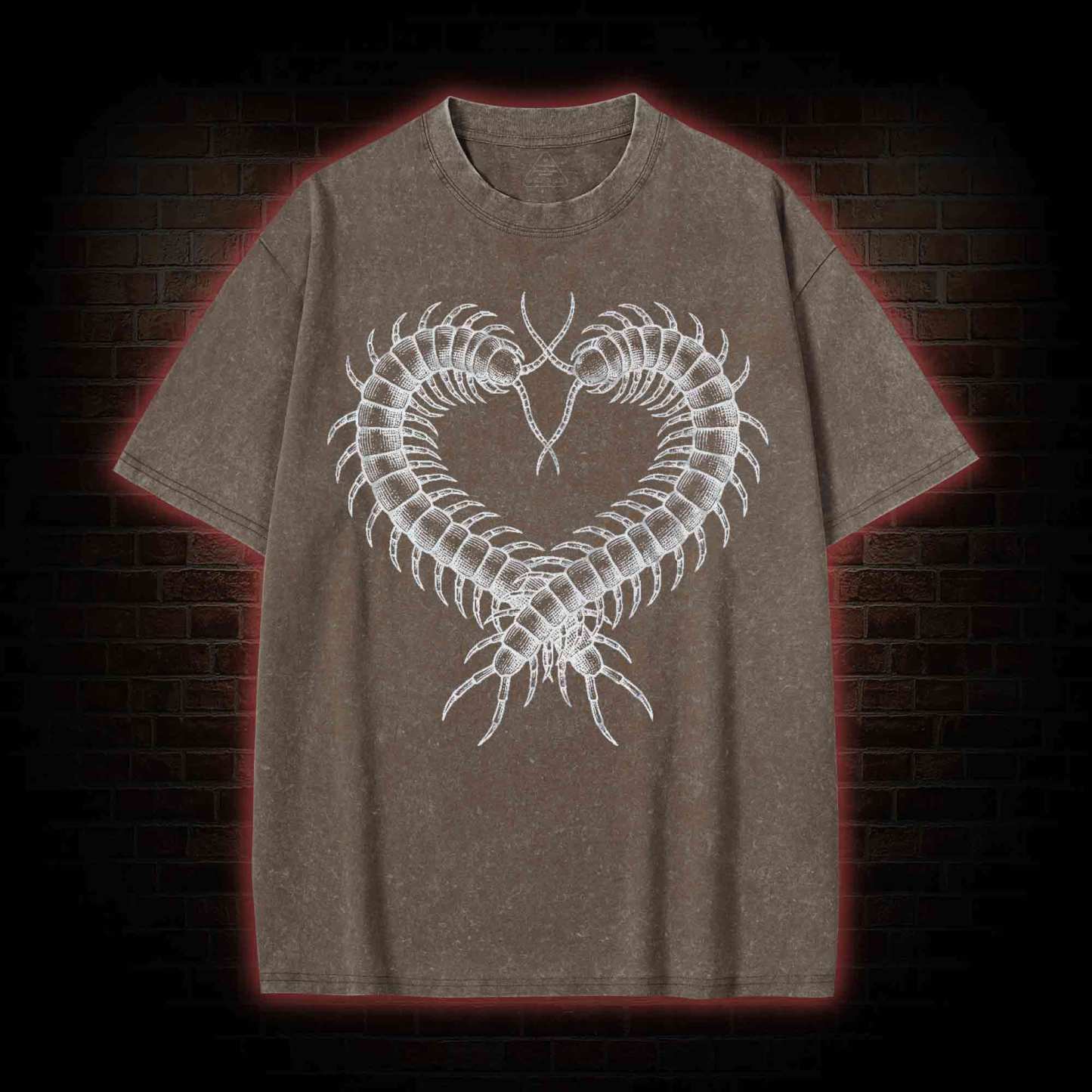 Centipede Heart Washed T-shirt