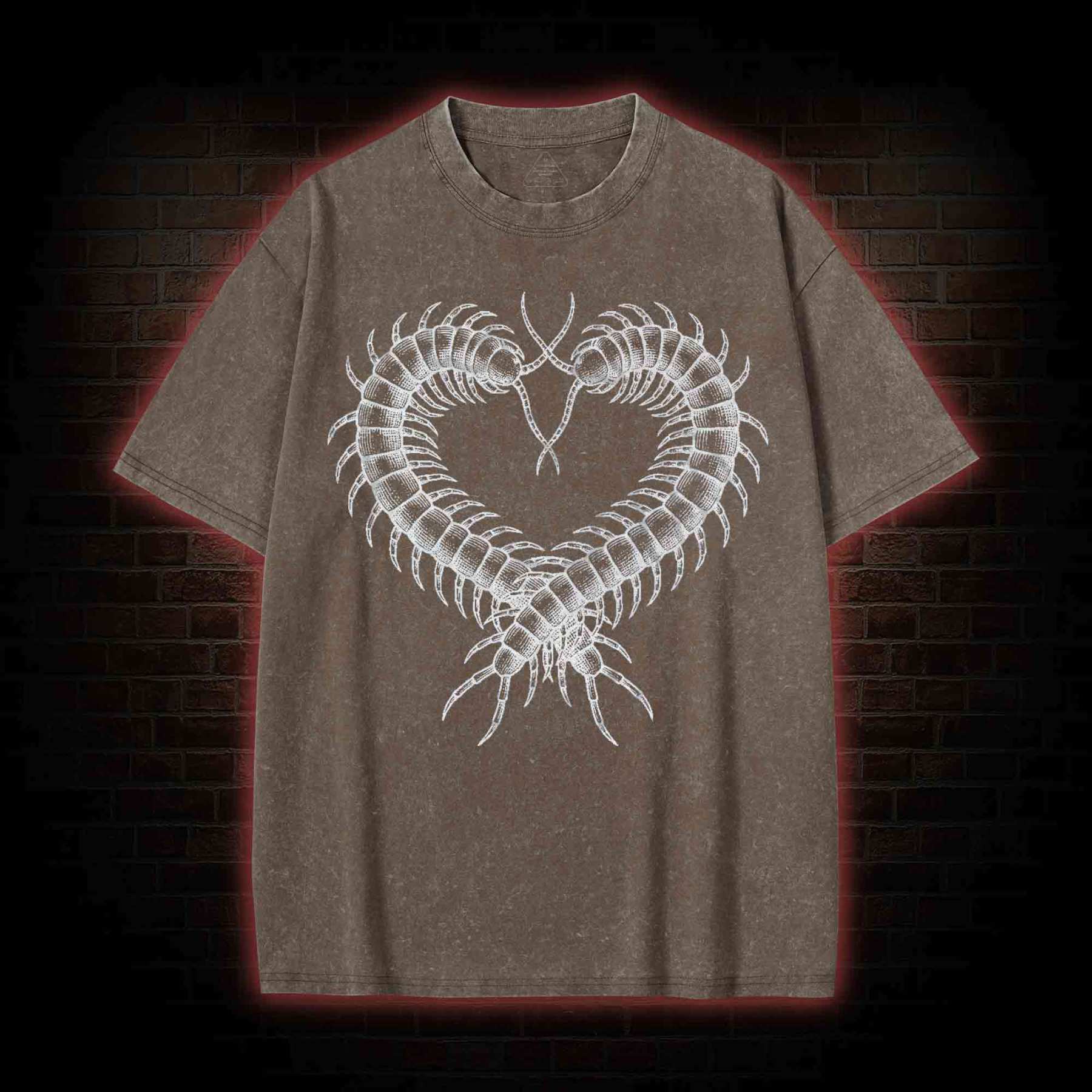 Centipede Heart Washed T-shirt