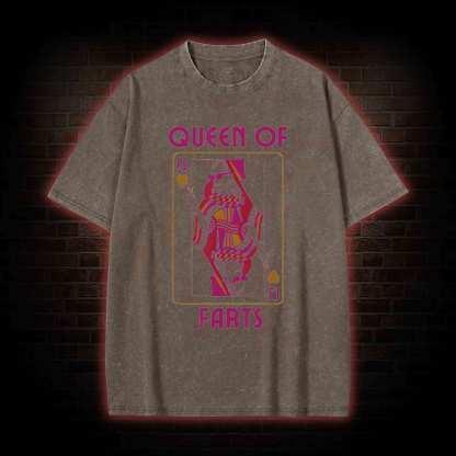 Queen of Farts Washed T-shirt