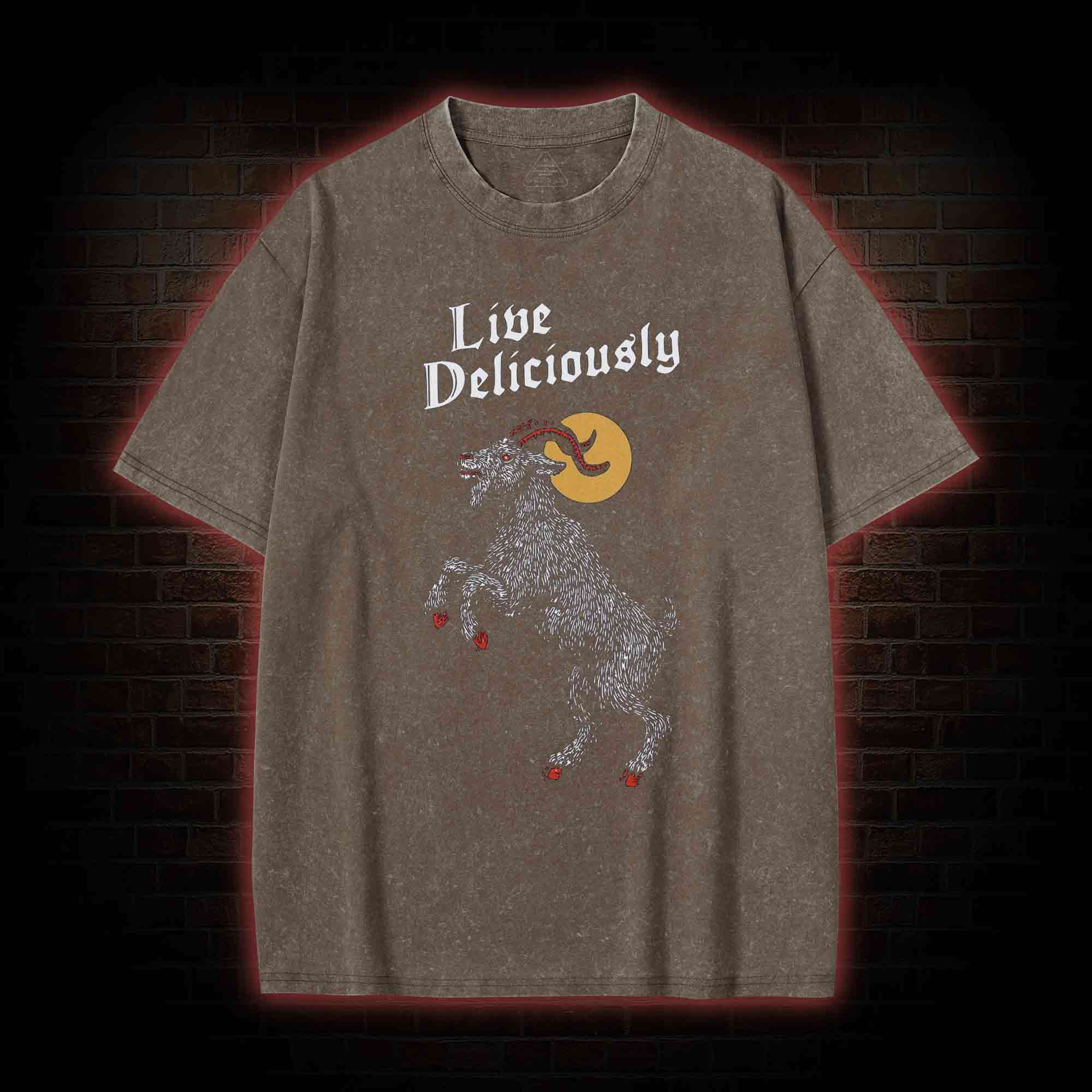 Live Deliciously Washed T-shirt