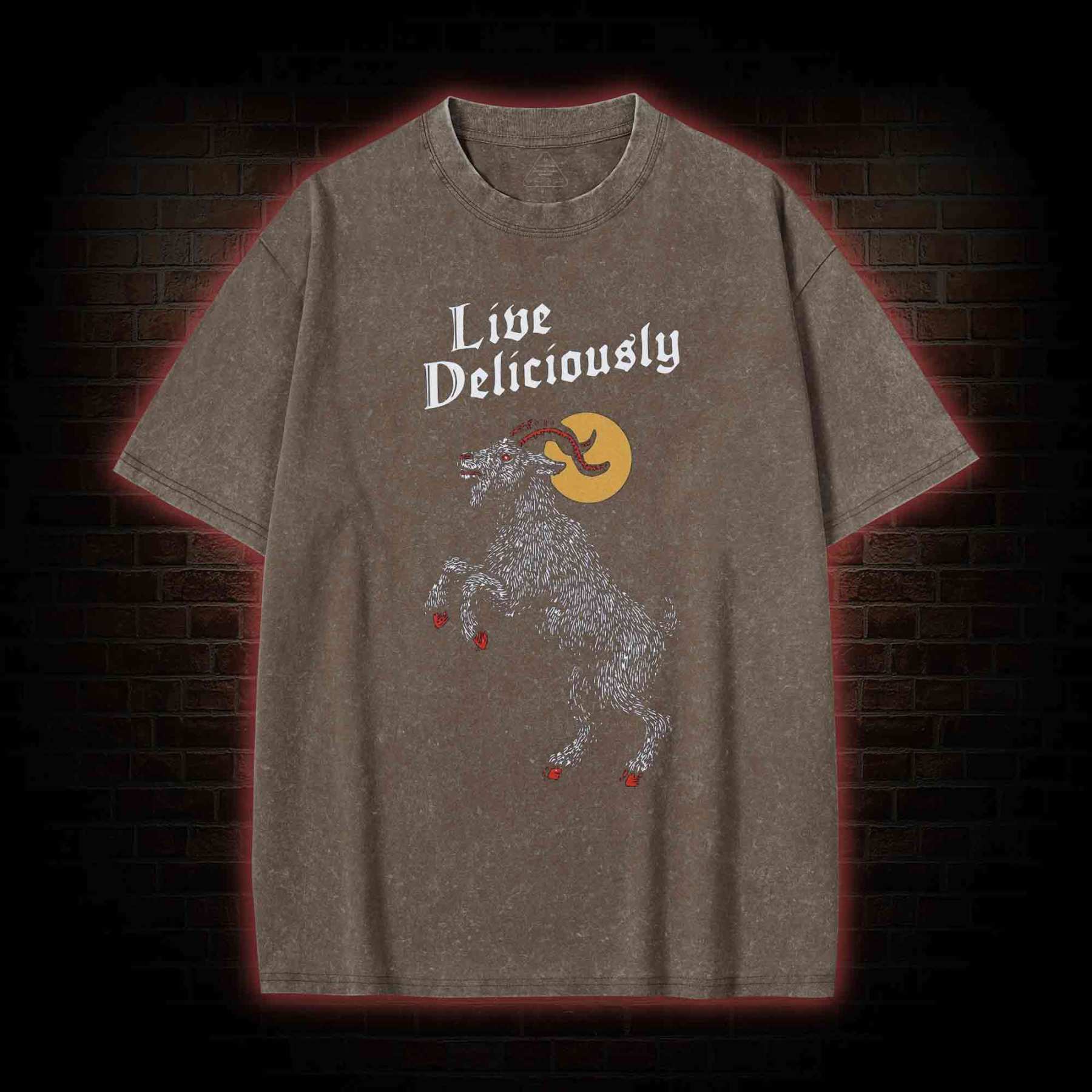 Live Deliciously Washed T-shirt