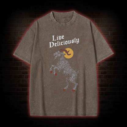 Live Deliciously Washed T-shirt
