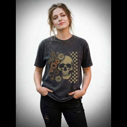 Vintage Skull Washed T-shirt