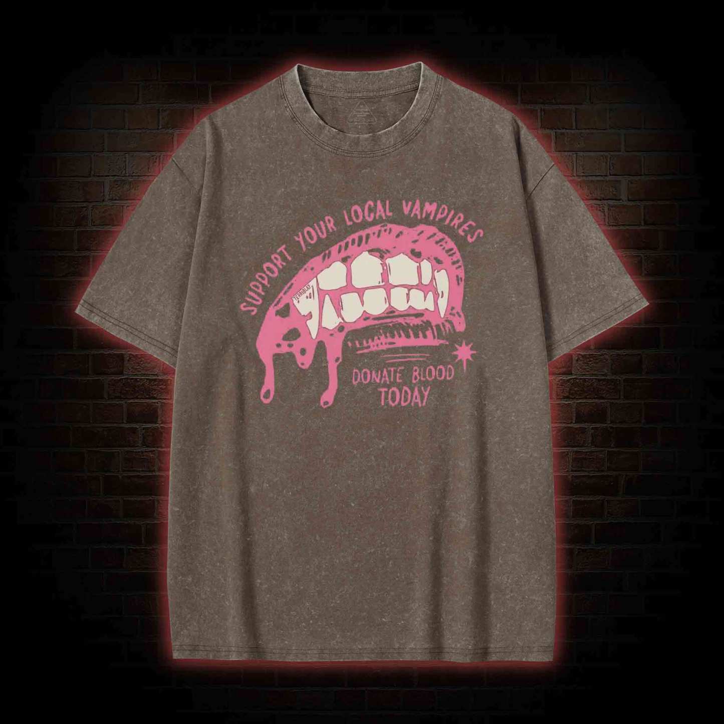 Support Local Vampires Washed T-shirt