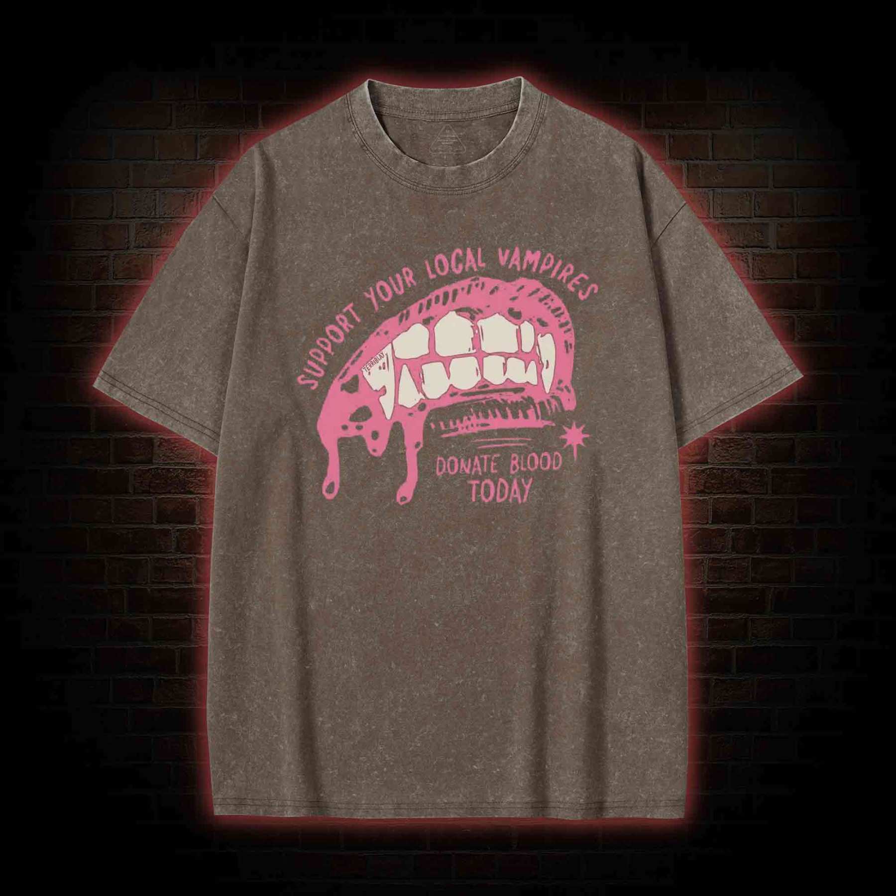 Support Local Vampires Washed T-shirt