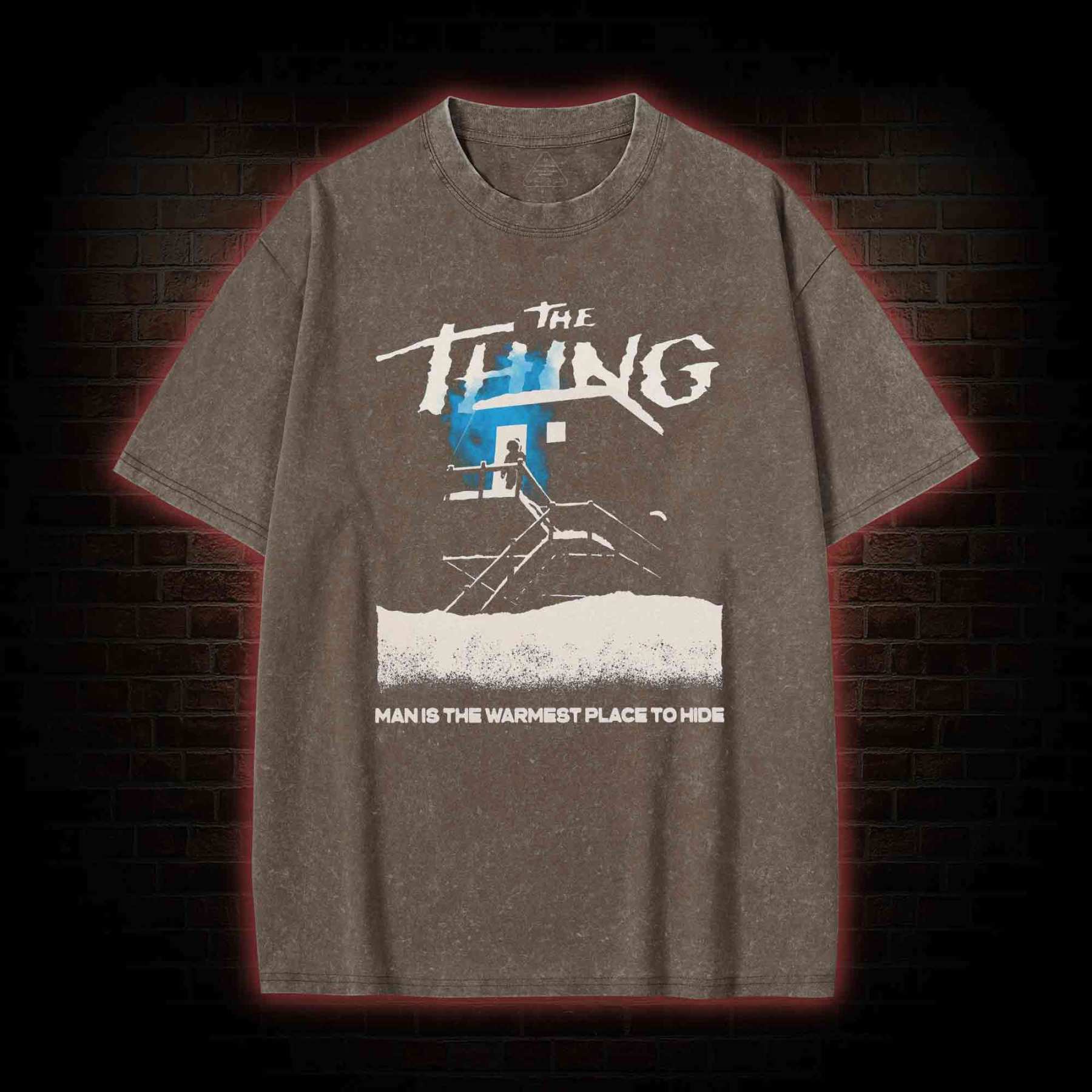 Man is the Warmest Place to Hide Washed T-shirt