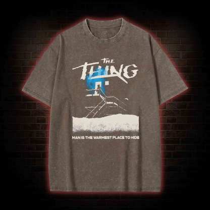 Man is the Warmest Place to Hide Washed T-shirt