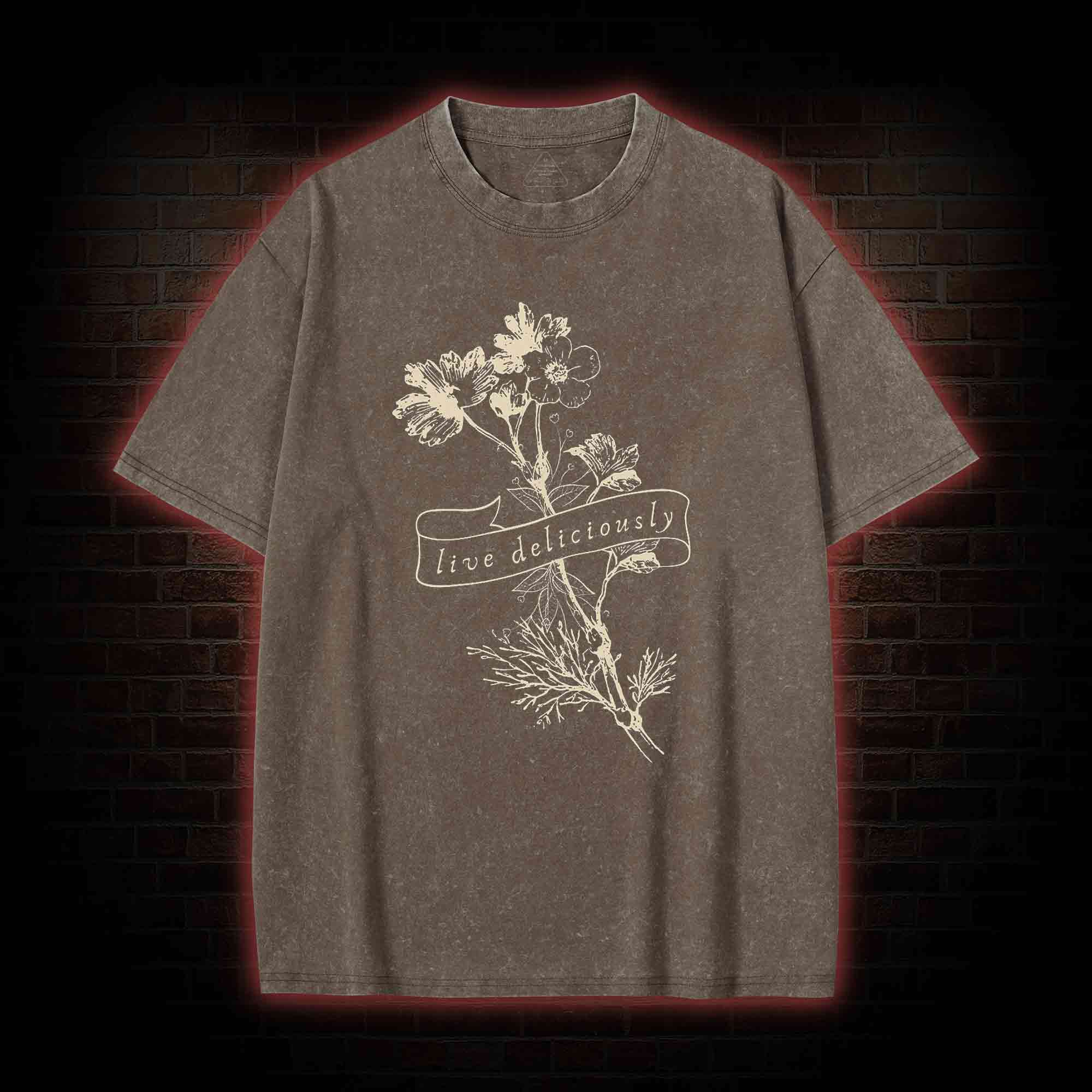Live Deliciously Washed T-shirt