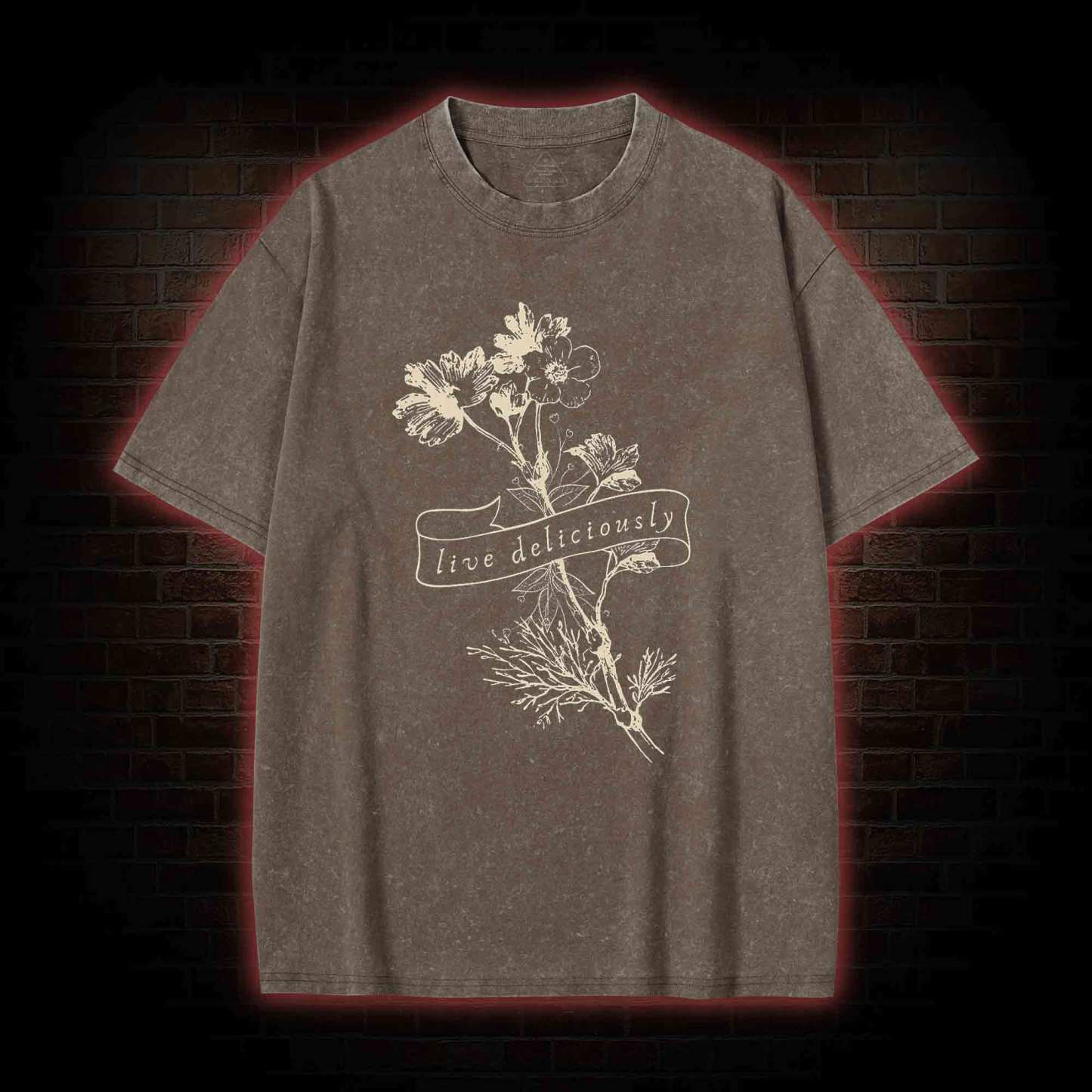 Live Deliciously Washed T-shirt