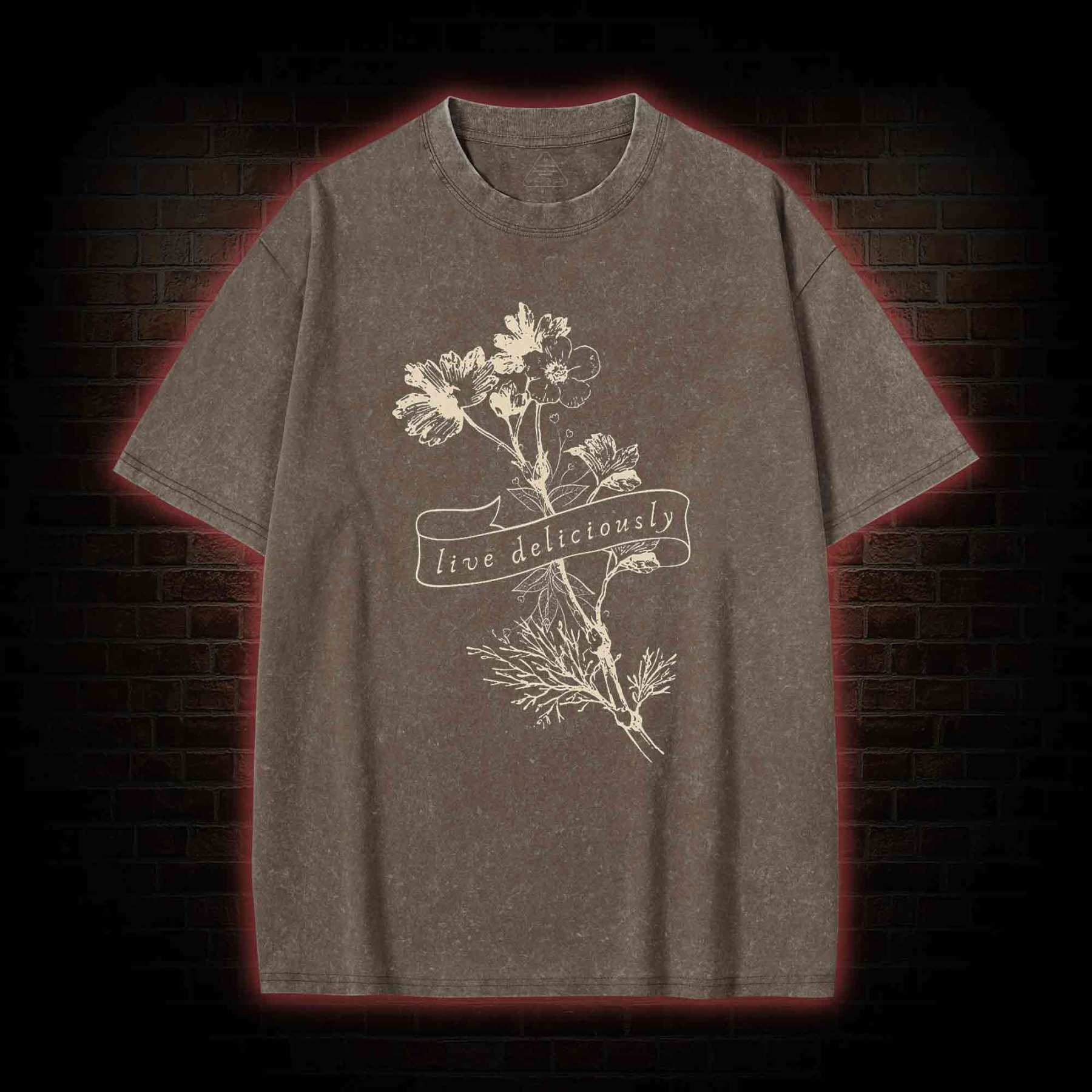 Live Deliciously Washed T-shirt